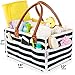 Baby Diaper Caddy Organizer - Large Nursery Tote with Leather | Storage Bin with Changing Pad | Gift for Girls and Boys | Portable Car Travel Bag | Felt Infant Basket | Newborn Registry Must Have