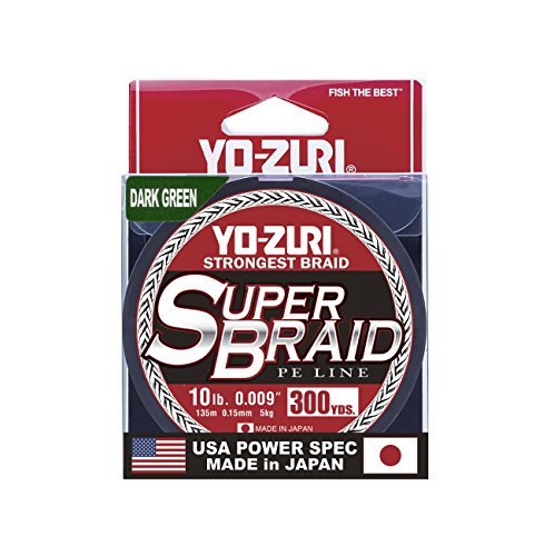 Yo-Zuri Superbraid 300 yd Floating Braid, Dark Green, 40 lb