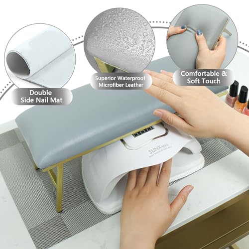 Nail Arm Rest Hand Cushion, Nail Cushion, Non-Slip PU Leather Hand Rest, Nail Design - Image 3