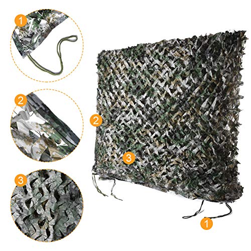 HYOUT Camouflage Netting Camo Net Blinds Great for Sunshade Camping Shooting Hunting etc, Woodland Camo… - Thumbnail 5