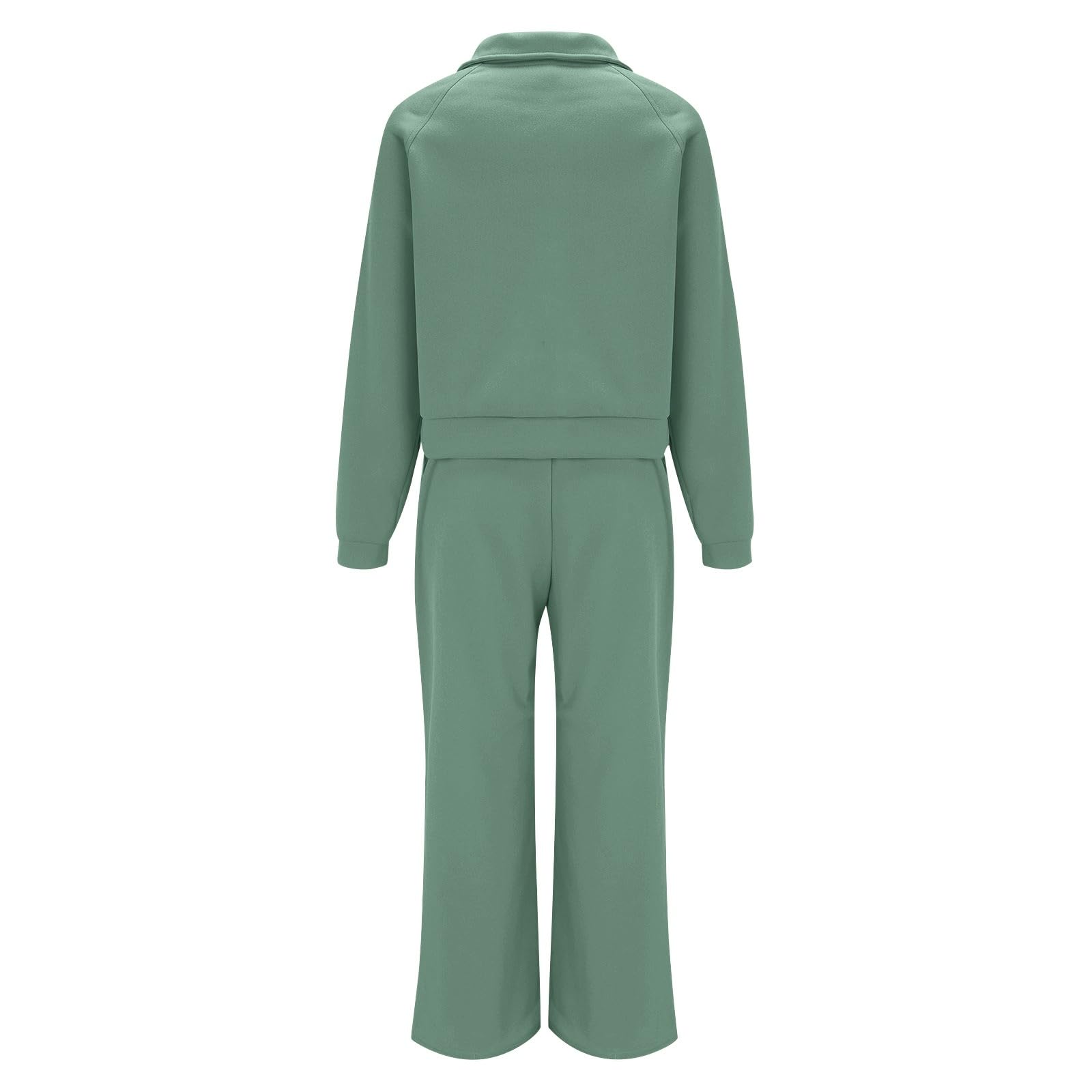 Ensemble de jogging en velours pour femme - 2 pièces - Couleur unie - Élégant - Manches longues - Loungewear - 2 pièces - Survêtement de jogging