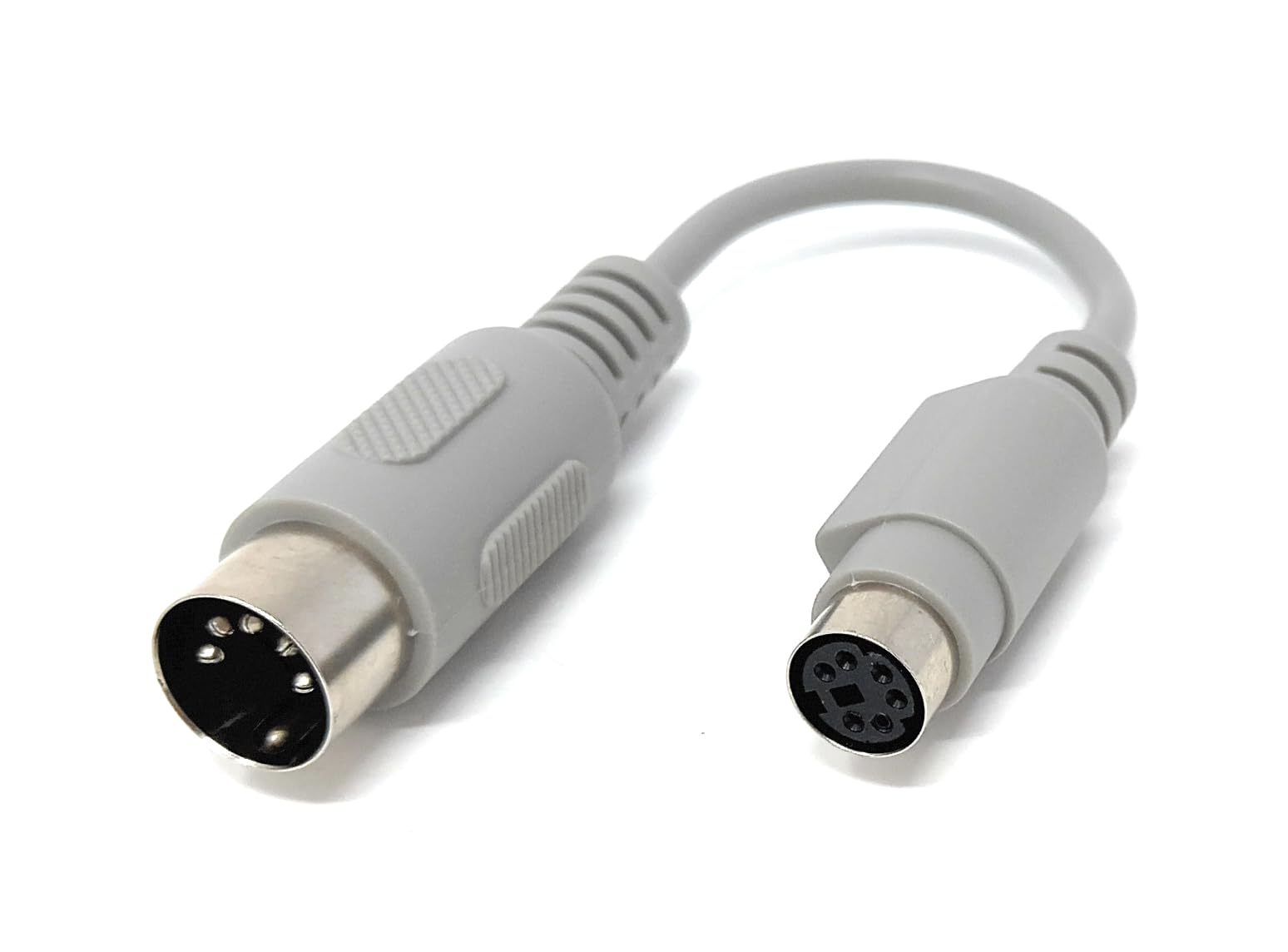 5-Pin DIN Male to 6-Pin Mini DIN Female Adapter Cable, 15cm MIDI Converter Lead for Musical Instruments Keyboards