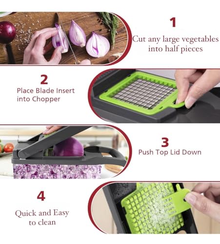 VIVIDUS-16-in1-pro-vegetable-chopper-professional-mandoline-slicer-onion-chopper-fruit-and-vegetable-slicer-with-container-vegetable-and-fruit-chopper-Onion-cutter-Kitchen-gadget-Medium-Green
