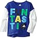 Adidas Little Girls' Long Sleeve Graphic Tee Shirt, Am Night Flash, 6X