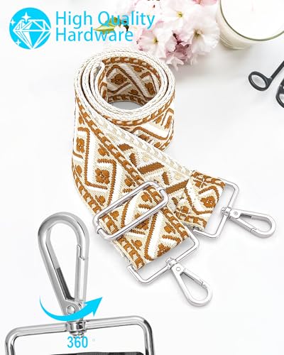 Image of Silvery Purse Straps Replacement Crossbody - Guitar Strap for Purse Crossbody