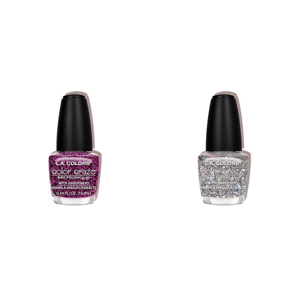 L A COLORS Craze Nail Polish Bundle - Treasure Island 0 44 Fluid Ounce Cocktail 0 44 fl