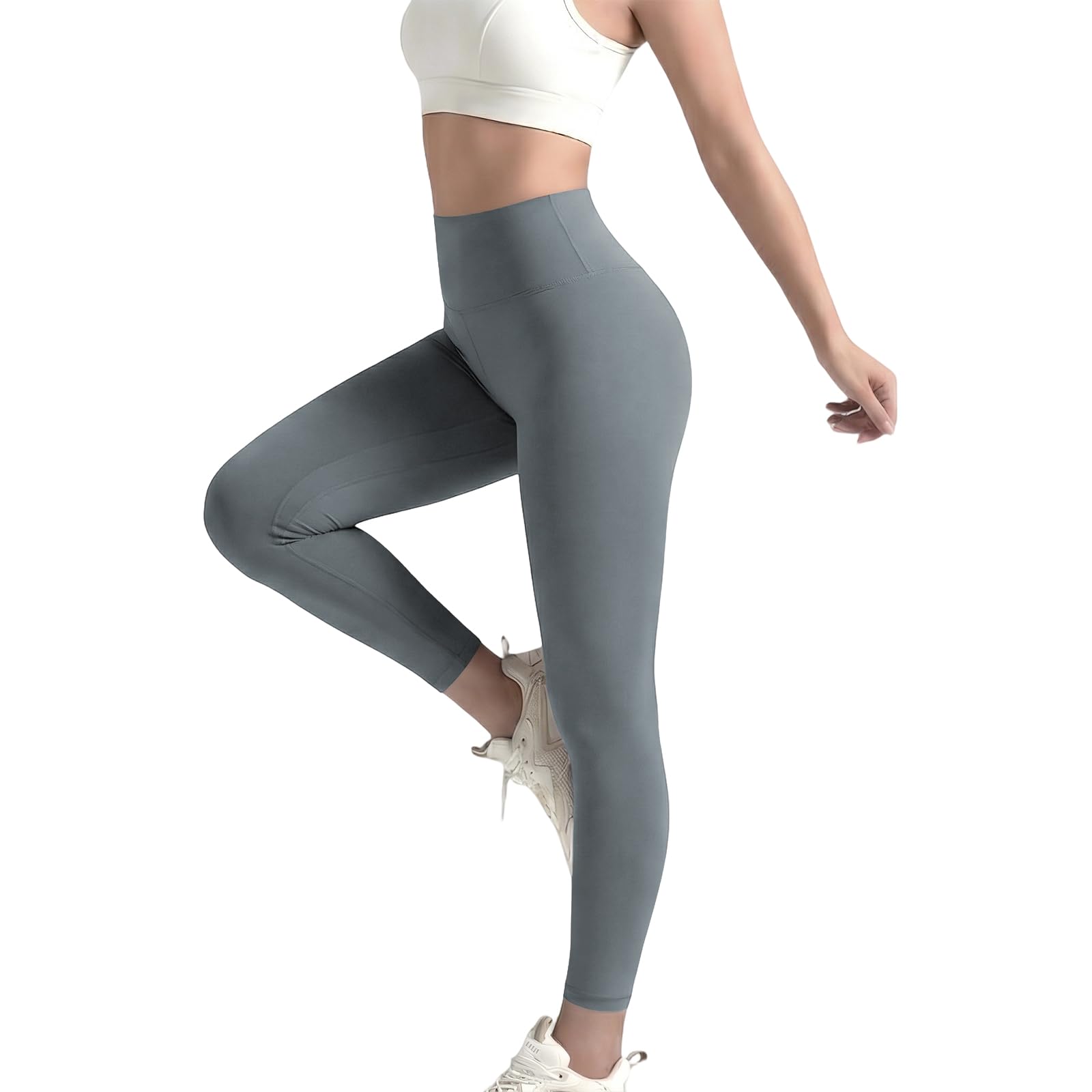 HYCOPROT Wysokie spodnie do jogi damskie miękkie jak masło elastyczne matowe kontrola brzucha legginsy rozciągliwe Creamlush skarpetki treningowe sportowe spodnie do biegania fitness siłownia moda na