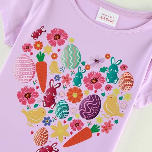 Image of Easter Shirts for Girls Kids Easter Gift Bunny T-Shirt Clothing 3-12 Years
