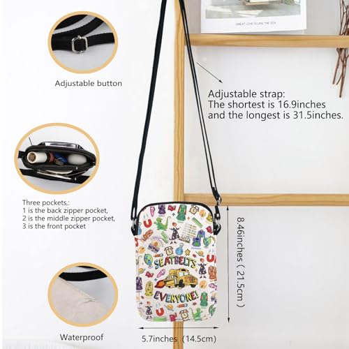Magic Cartoon Merch Seatbelts Everyone Crossbody Bag Bus Driver Gift Magic Bus Driver Job Pride Gift (EVERYONE CB)2