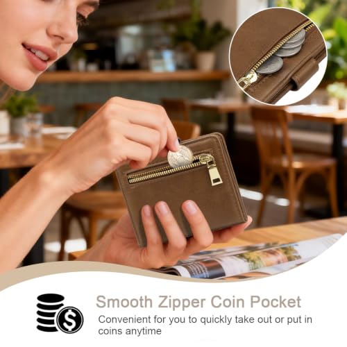 Image of Small Wallets for Women Slim Minimalist Bifold Credit Card Holder