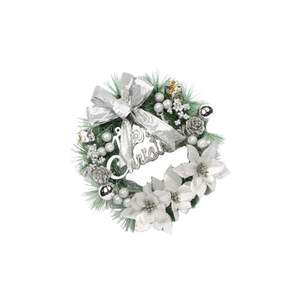 Cabilock 3 Pièces couronnes de pin de fête couronnes de récif de noël Pendentif Noel Christmas décor de Mariage Décoration extérieure Couronne de Noel Mode Guirlande de Noël Gland