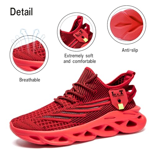 Image of DLWKIPV Men Running Shoes Men's Tennis Shoes Lightweight Breathable Fashion Sneakers Non Slip Workout Gym Shoes for Running