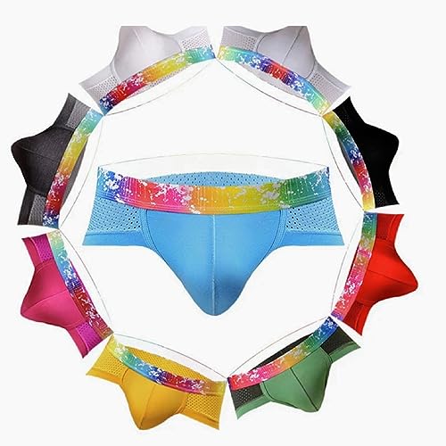 Multicolor Pride Brief Men Underwear for Men Pride Sexy Orgullo Multicolor (Small, Black)3