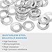 PATIKIL 304 Stainless Steel Flat Washers, 50 Pack M10x20mm Belleville Spring Disc Washer Conical Knurled Metric Gasket for Automotive Industrial Construction