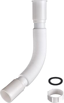 BYOOTIQUE Drain Hose Kit Wash Shampoo Bowl Basin for Salon Barber Shop | PP,13.4-33 Extendable Drainpipe Accessory,Compatible 1.4 tube diameter,for Hair Wash Basin