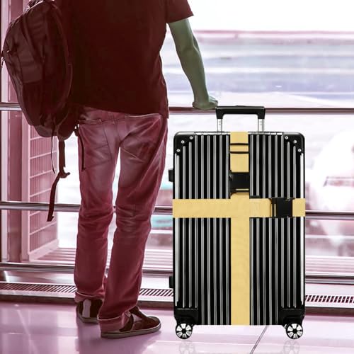 Image of Luggage Straps for Suitcases TSA Approved-2 Pack Bright Personalized Luggage Belt Strap for Suitcase /Carry On Bag Luggage Accessories for Travel (Cream)