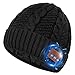 Vegawumen Bonnet Bluetooth,Cadeau de Noël Bonnet Bluetooth,Unisexe Music Bonnet Bluetooth,Chapeau Cadeaux Hommes,Doux Chaleureux Bluetooth Bonnet Hiver,pour Running,Cycling,Snowboard,Ski (Noir)