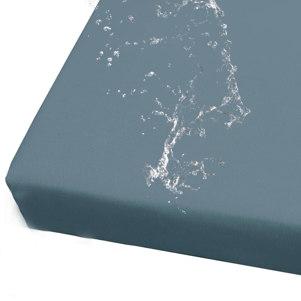 Bench Cushion For Outdoor Furniture Waterproof Anti-Slip, 3cm Thick Leather Patio Furniture Cushions With Zipper,Removable,For Garden Loveseat Swing Couch(Dark Blue,16x42")