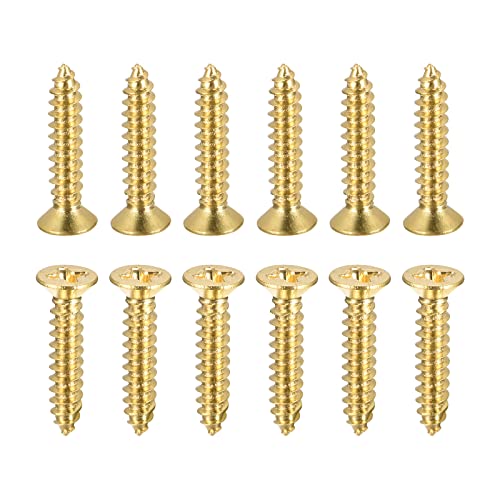 DTGN M3.5x20mm(DxL) 真鍮製プラス木ねじ 15個 木工芸品 家具用 皿タッピンねじ ブラストーン
