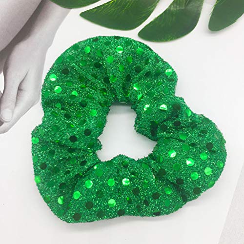 Healeved Christmas Hair Bands 3Pcs Sequin Hair Ties Elastic Ponytail Holders for Women Girls Holiday Accessories - Image 2