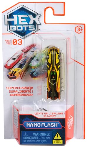 HEX BOTS Flash Nano Single, Sensory Toys for Kids & Cats with Vibration Technology, Insect Toys & Mini Robot Toy for Kids Ages 3 & Up