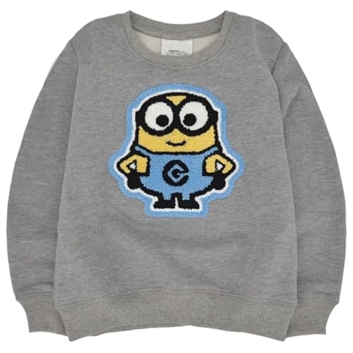 [ヨシダユウ] キッズ ミニオン 裏起毛 トレーナー ミニオンズ サガラ刺繍 子供服 子供 KIDS 120 杢グレーのサムネイル