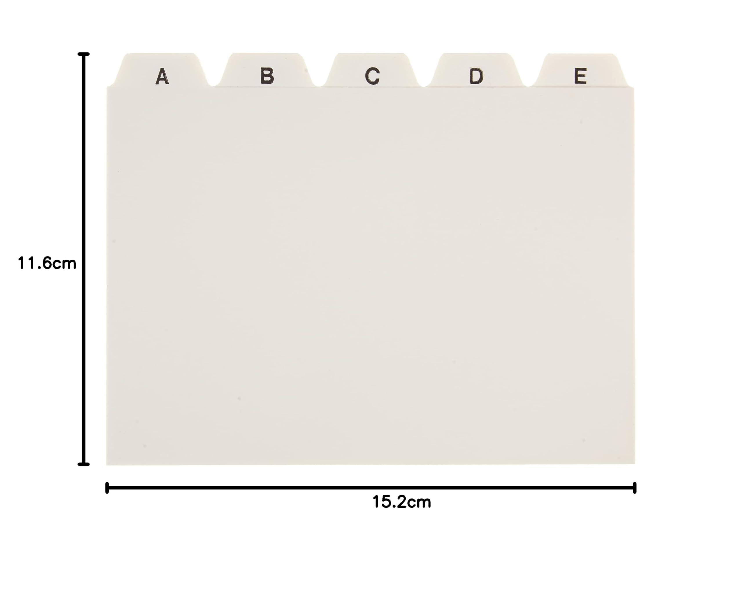 Herlitz 1500669 przekładki do fiszek A6 tworzywo sztuczne PP 25-częściowe A-Z białe, DIN A6
