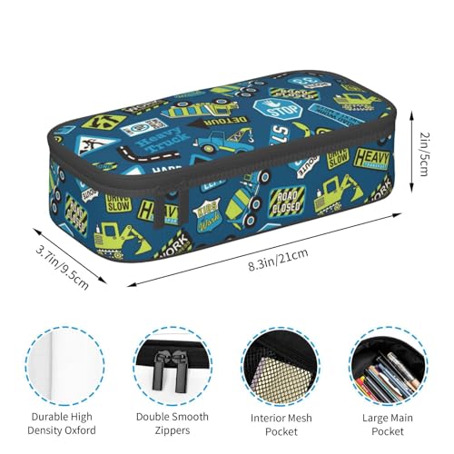 Image of Truck Pencil Case Aesthetic Large Capacity Pen Pouch | Storage Bag with Compartments for Travel School Office Organizer
