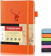molekaus Password Book with tabs Password Keeper with Extra Password Space to Change Password. Me...
