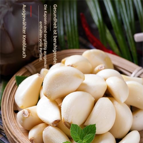 BaiLiSnacky Laba-Knoblauch Eingelegter Knoblauch 400 g/Dose Grüner Knoblauch Grüner Knoblauch Vegetarisches Essen Köstlicher Essig-Knoblauch