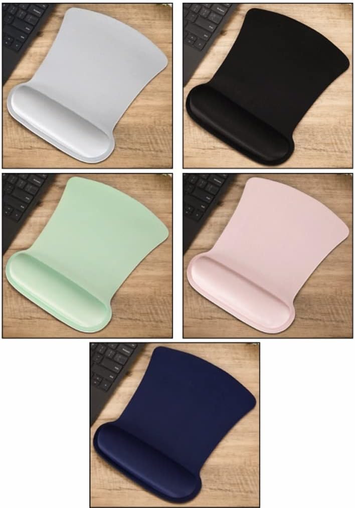 Rectangle Pad with Wrist Rest for Laptop Mat Support Wristband for Computer