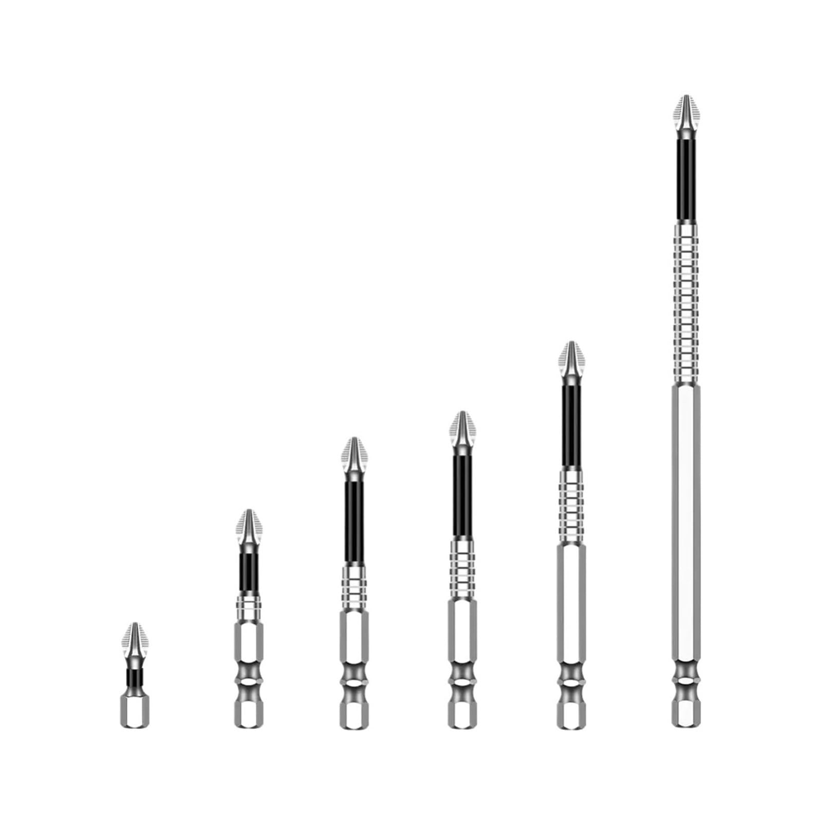 UAYPLMBI 25-150mm K5 Non-Slip Impact Screwdriver Bit S2 Alloy Driver Hex Shank