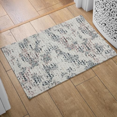Image of Urban Space Digital Printed Premium Chenille Floor Carpet Mat for Bedroom, Living Room, Super Soft Rug with Anti-Skid Backing, Modern Distressed Design (2ft x 3ft, ACR003)