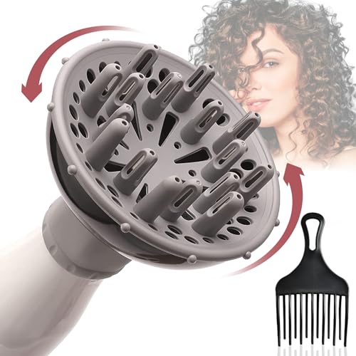 Difusor secador - Difusor para secador de 3,8 a 5 cm (comprobar las medidas) - Difusor pelo rizado para rizos sin frizz y con volumen - Secador difusor rizos - Flujo de calor personalizado.