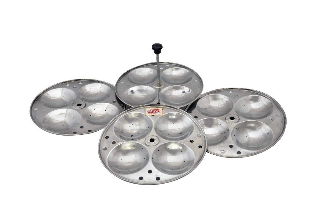 HAZEL IDLI Plate (4 plate / 16 idlis) Stainless Steel