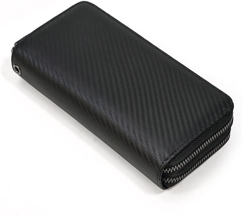 Miniatura 8 de LUYILA Bolso de mano grande de cuero largo para hombre, bolso de mano, monedero de viaje, pasaporte de negocios, funda para teléfono celular,