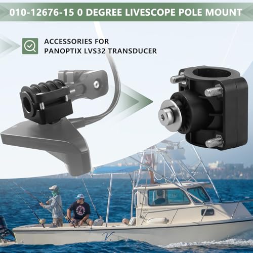 Image of Xastro 010-12676-15 LVS32 Trolling Motor Mount, 0 Degree Livescope Pole Mount for Panoptix LVS32 Transducer for LiveScope Ice Fishing Bundle and Panoptix LiveScope System 0101267615