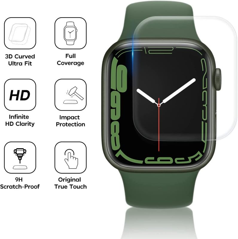 Image of Screen Protector Guard For Boat Ultra Prism (1.96 inch inch) Smartwatch (2 pack) - 9H Hardness, Unbreakable TPU Film (NOT A TEMPERED GLASS)