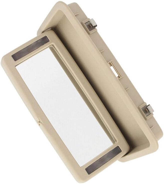 New Rear Row Vanity Mirror Makeup Mirror with Lights Beige for Jaguar XJ 2010-2019 C2D19845PVJ C2D19845NUG C2D19845AMN