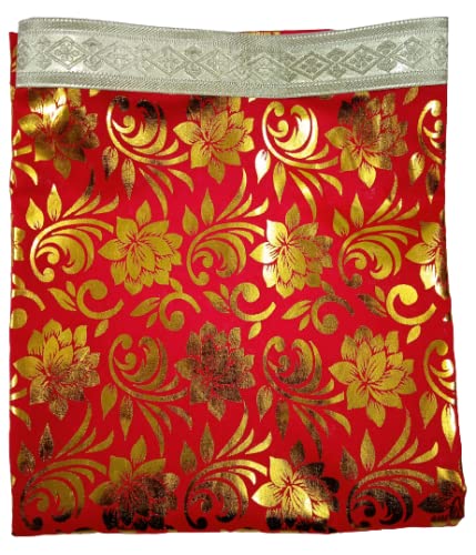 NC Rumala Sahib Gurudwara sikh divine pooja cloth kapda| Rumala Sahib Double Set Red with gota (4 PEC.)