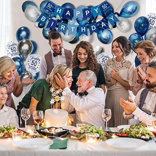 30. Geburtstag Deko, Luftballons 30.Geburtstag Männer mit Blau Silber Luftballons 30. Happy