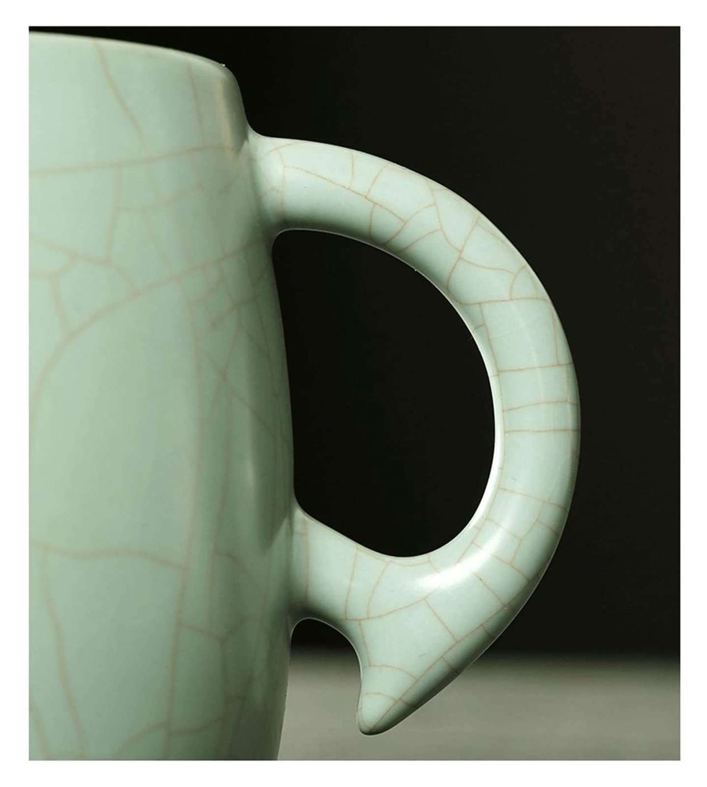 Taza de café de cerámica para oficina y hogar, taza de café de cerámica con tapa, 480 ml, taza de té de gran capacidad, adecuada para la oficina y el hogar, exquisita para Navidad, día de San Valentín
