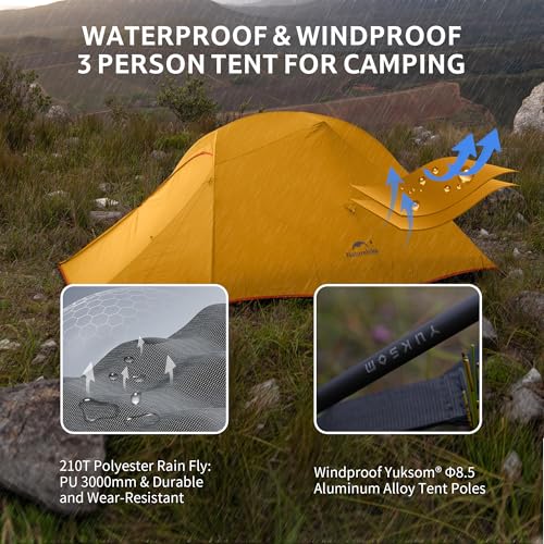 Ultraligera Carpa para Mochilero de 3 Personas Naturehike Cloud Up 3 miniatura 7