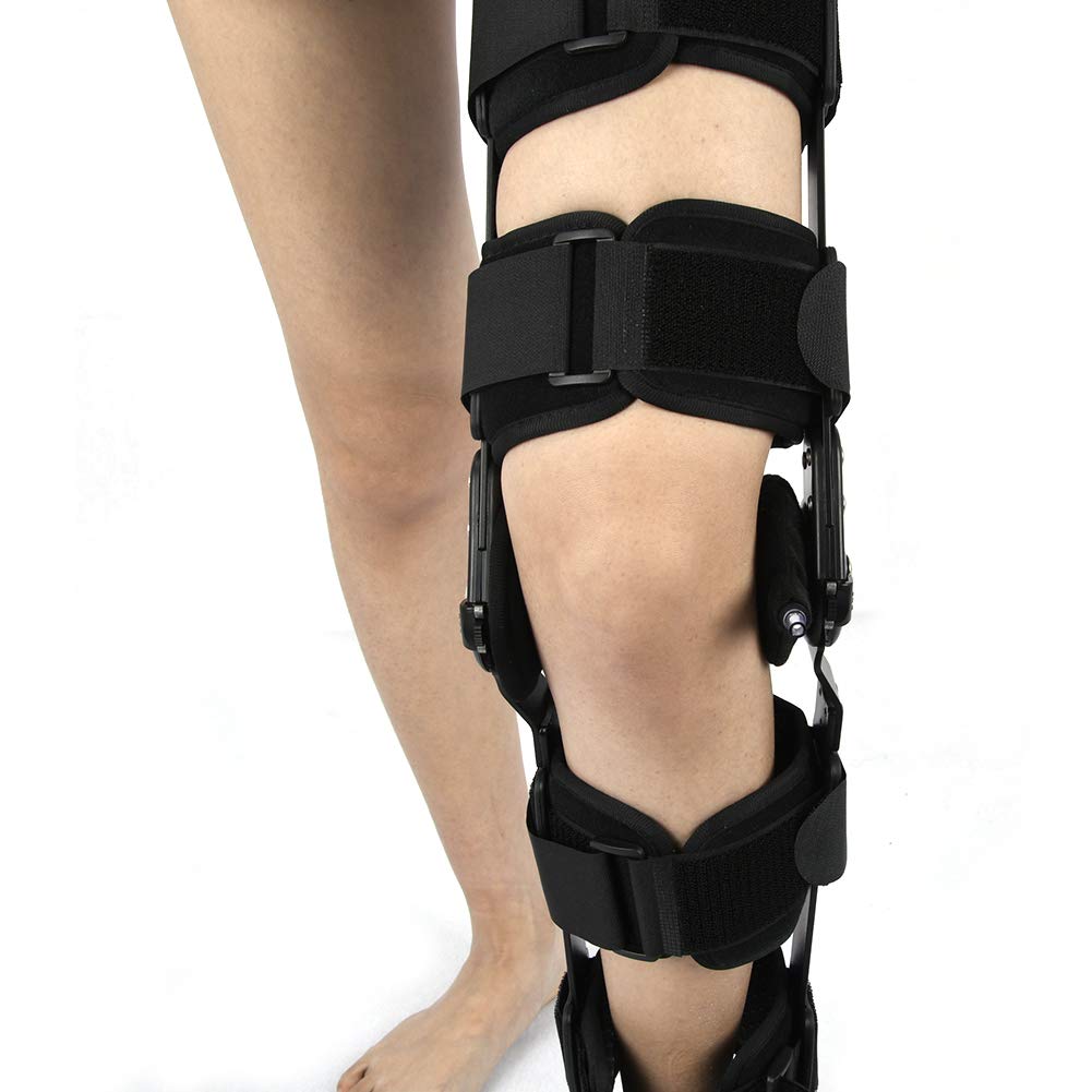 Verstellbare Gelenk-Kniebandage, Kniebandage mit Fester Bandage, Frakturrehabilitation, Abdeckung des Kniebands, Unterscheidung zwischen linkem und rechtem Fuß, rechts, L