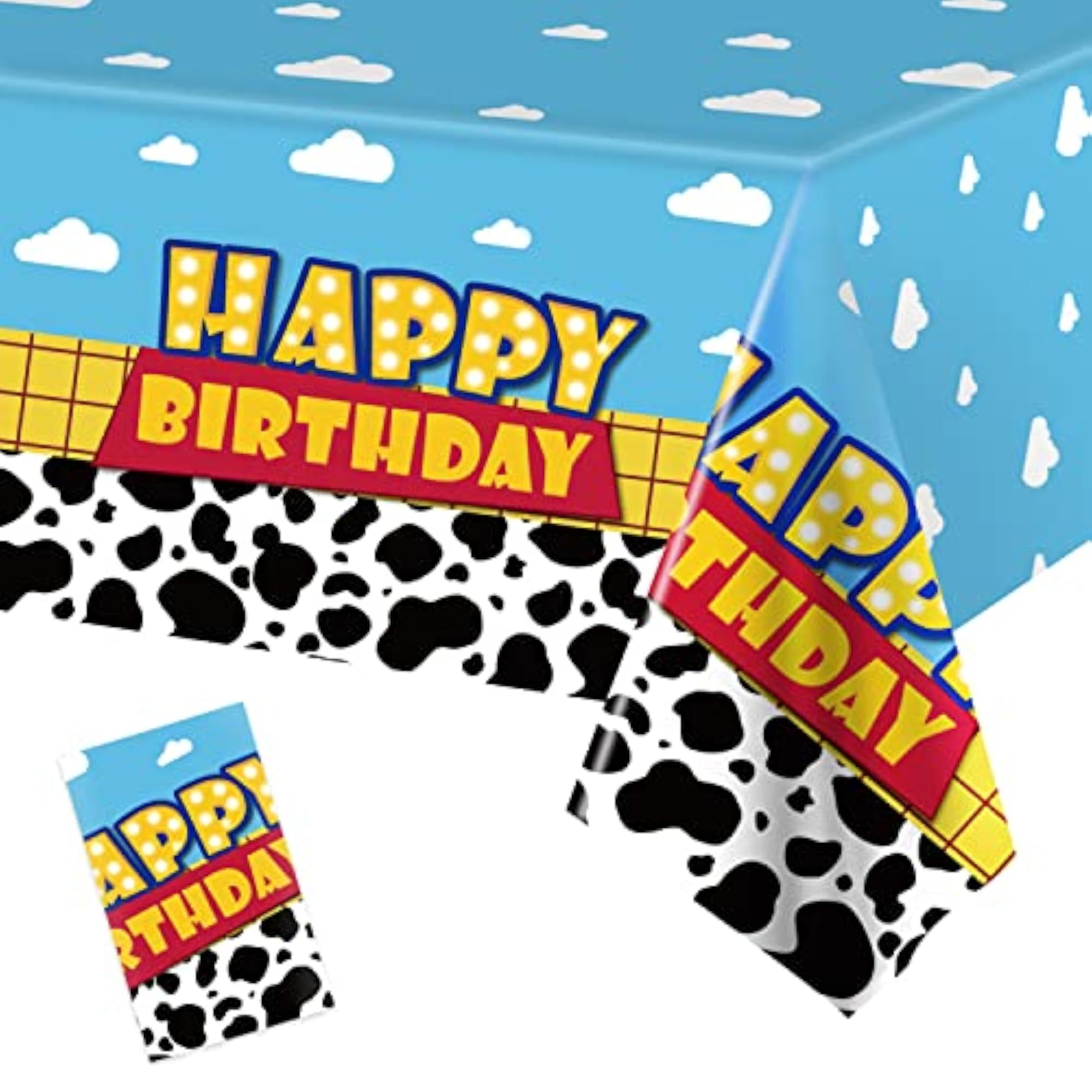 Cow Print Birthday Party Supplies Table Cover