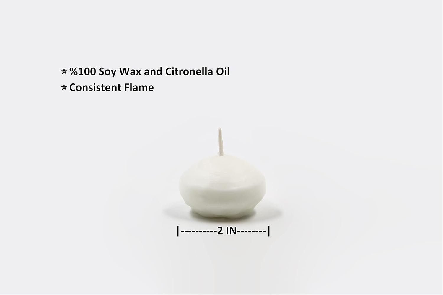 TB Decoration Floating Citronella Candles, Set of 12, Natural Soy Wax, for Outdoor Events Decoration Lemon Verbena Scented Centerpieces Indoor Decor, Party, Long Lasting up to 5-Hours Flame (White)