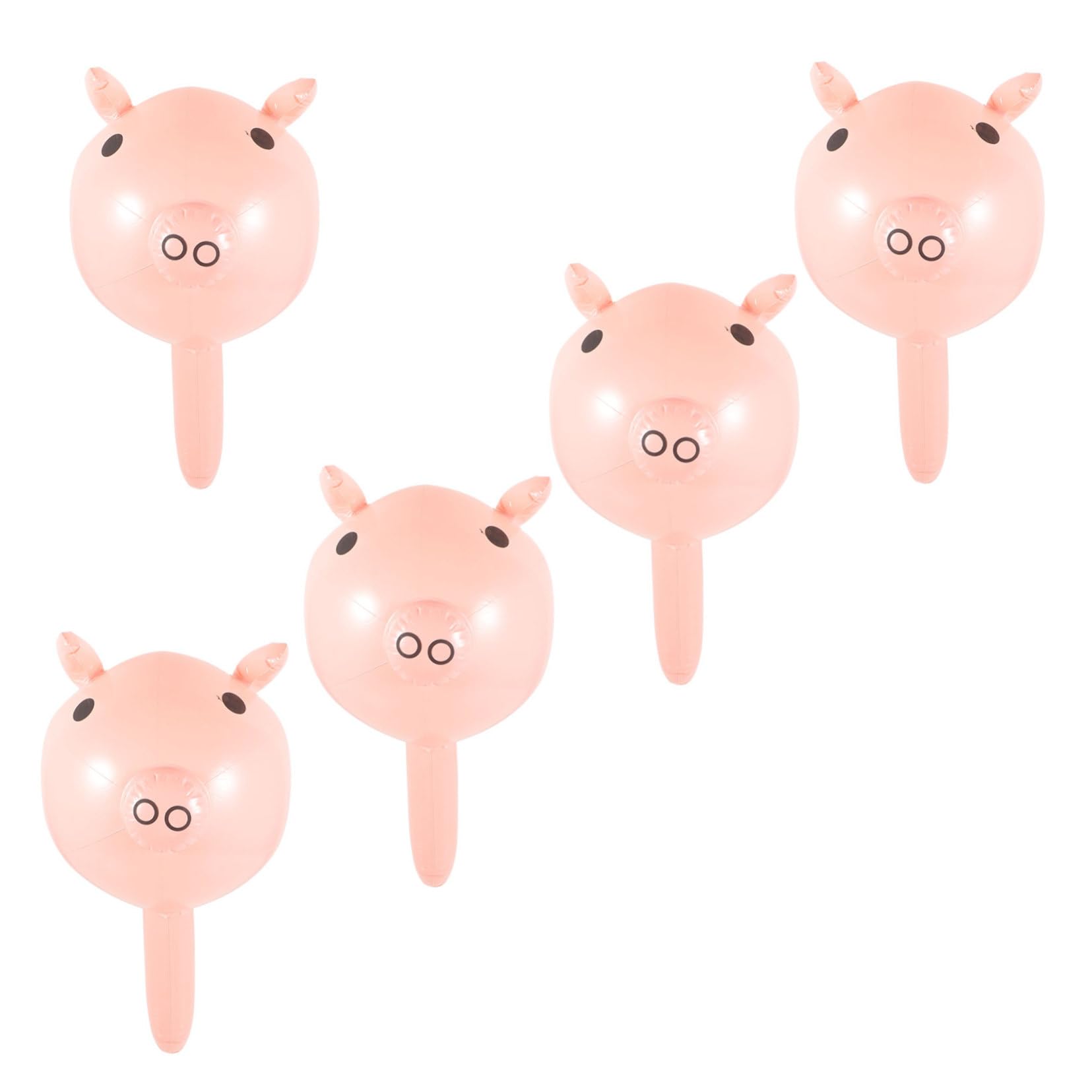 Toddmomy Inflatable Toys 5pcs Pink Pig Hammer Pvc Party Toys for Boys and Girls Birthday Party Games Random