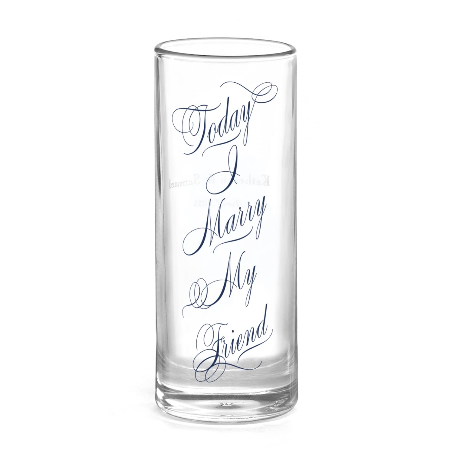 Hortense B. Hewitt Wedding Accessories Today I Marry Glass Cylinder, 9 x 3-Inches