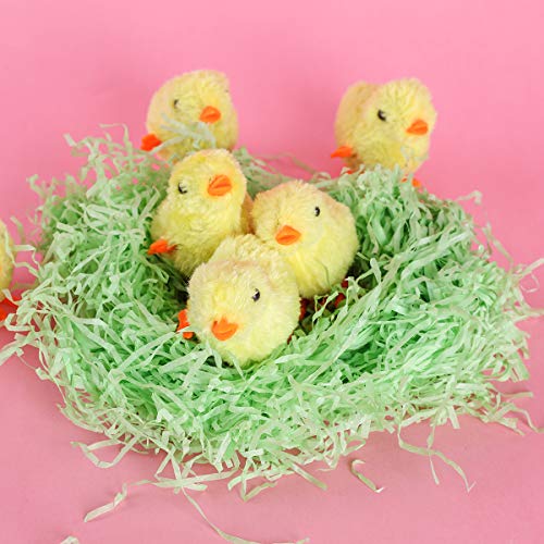 Fashionclubs Wind Up Toy, 12pcs Easter Chick Wind Up Toys Jumping Chicken Plush Chicks Clockwork Toys Novelty Toys for Kids Party Favors, Easter Egg Hunt, Birthday Goody Bag Fillers, Game Prizes
