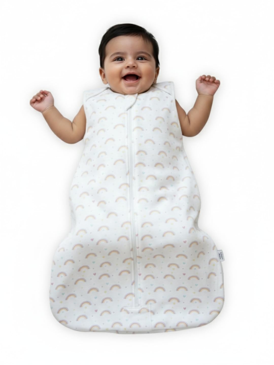 The Mom Store 100% Cotton Sleeping Bag for Baby | Sleep Sack | Baby Wearable Blankets | Inverted zip for easy diaper changes | Quilted Layer Sleeping Bag for 0-12 Months